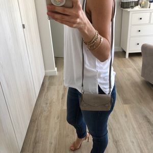 Bimba y Lola gray leather mini handbag